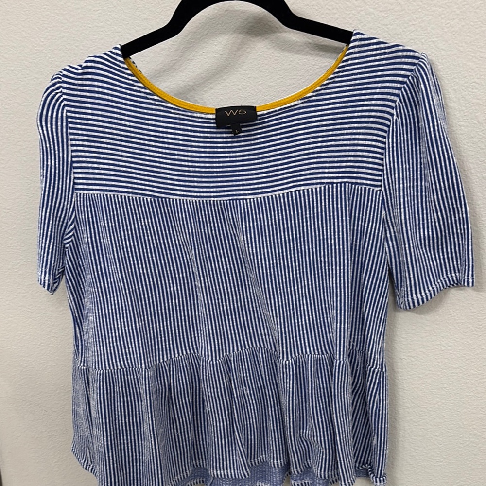 Women's Blue Striped Top